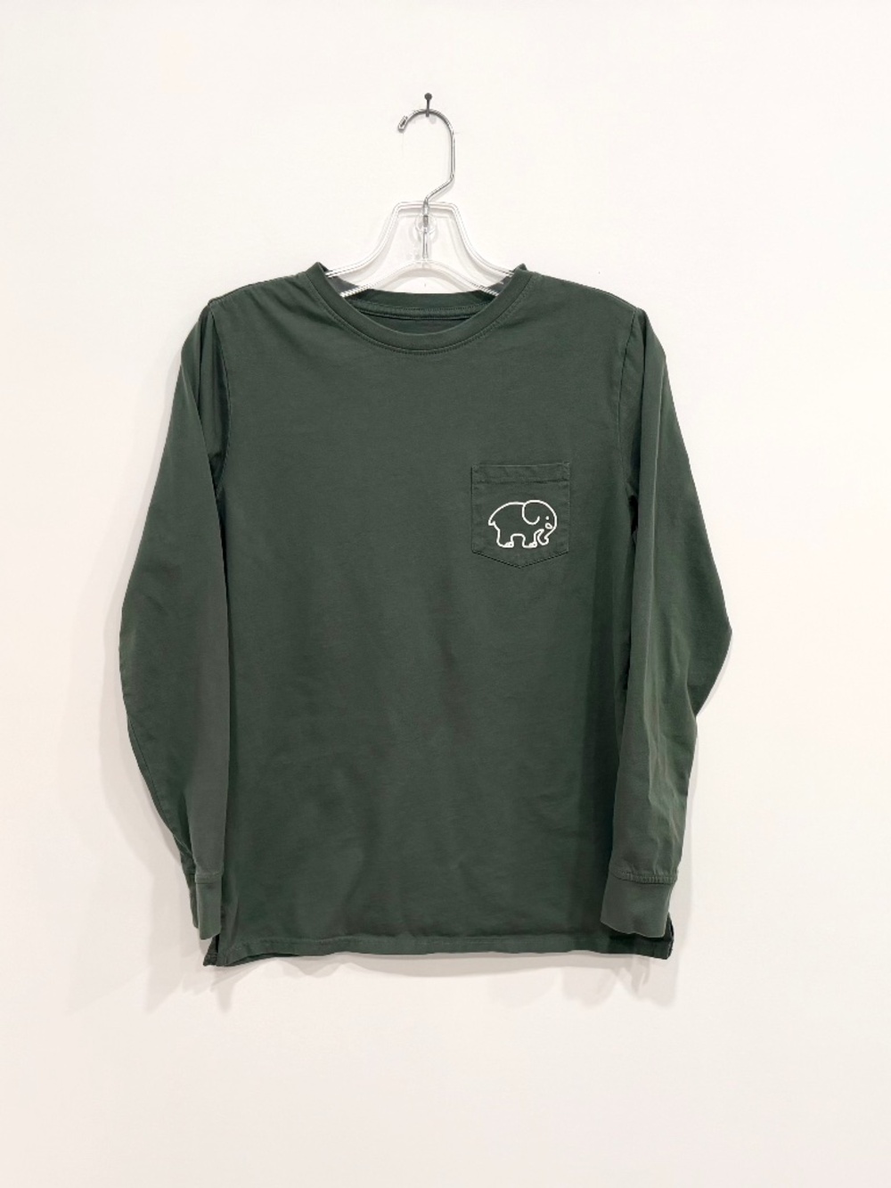Ivory Ella Long Sleeve Green Pocket t-shirt Women’s Size XS